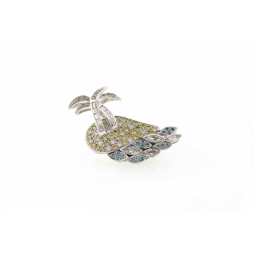 [9171] Diamond Brooch | 18ct Island