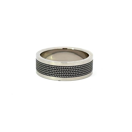 [22234] Ring | Stainless Steel Ion Plated Pattered Finish