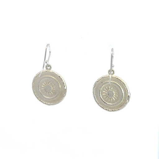 [22158] Sterling Silver Goroka Basket Design Earrings