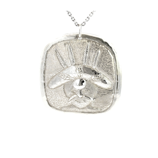[24226JCSPPNG] Sing Sing Man Pendant In Sterling Silver