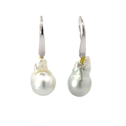 [29125] Baroque Pearl Drop Earrings On 18K Hooks
