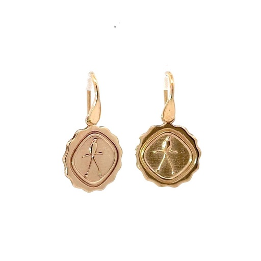 [22615JC9PEKingBirdofParadise22617] Rose Gold Earrings | King Bird Of Paradise 9ct