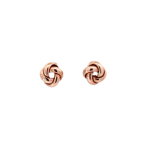 [27999] Knot Earrings In 9K Rose Gold