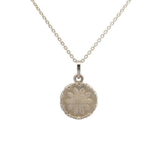 [22164] Sterling Silver Star Goroka Basket Pendant