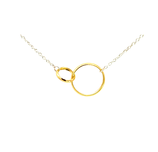 [21796SPETSNGPRINGS] Petals Silver Necklace | "I Love You"