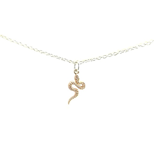 [21976SPETSNSERPENT] Petals Serpent "Change Is Inevitable" Silver Necklace