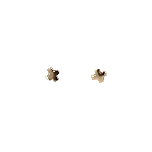 [25950JC9WEXSTUD] X Stud Earrings In 9K White Gold
