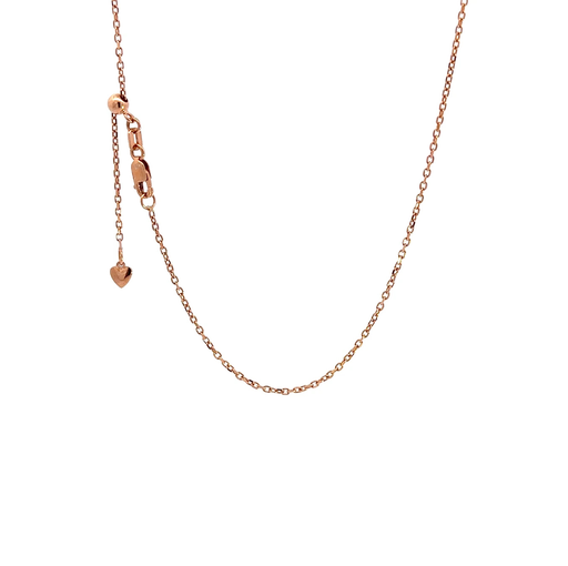 [27079SU9PNextender] Rosy Radiance: 9K Rose Gold 52cm Extender Chain