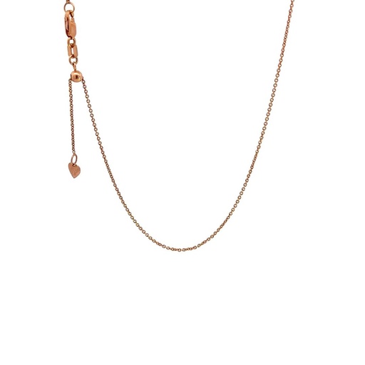 [26540SJC18PNEXTENDER] Rose Gold Extender Chain Necklace 18K