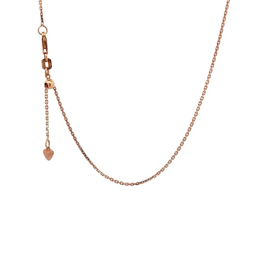 [27981] Extender Necklace | Radiant 9K Rose Gold 47cm