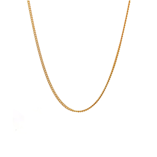 [29764SJC9YNCURB] Curb Chain Necklace In 9K Yellow Gold