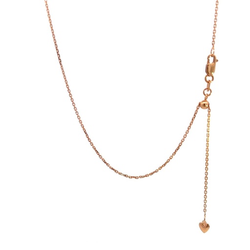 [29798] Chain Necklace | Rosy Radiance 9K Rose Gold Extender