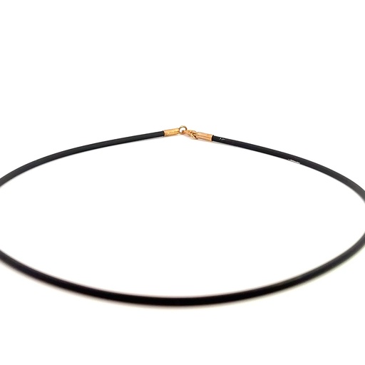 [28656SJC9YNNEOPRENE] Neoprene Necklace With 9K Clasp