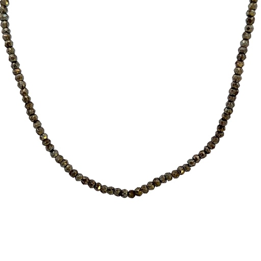 [26538] Radiant Charm: 70cm Pyrite Bead Necklace