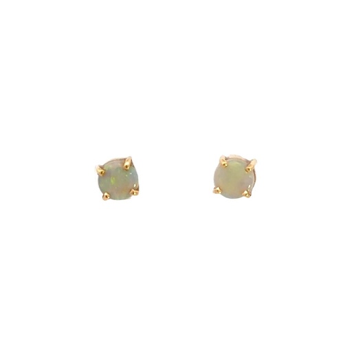 [29198SPG18YEOP] Solid Australian Opal Stud Earrings In 18K