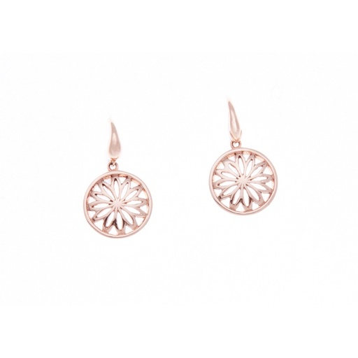 [25302JC9PIERCED] Pierced Disc Earrings In 9K Rose Gold