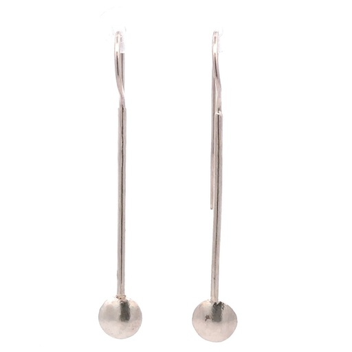 [24442] Silver Bar Drop With Concave Disc