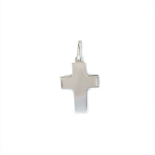 [23786] Cross Pendant In 18K White Gold