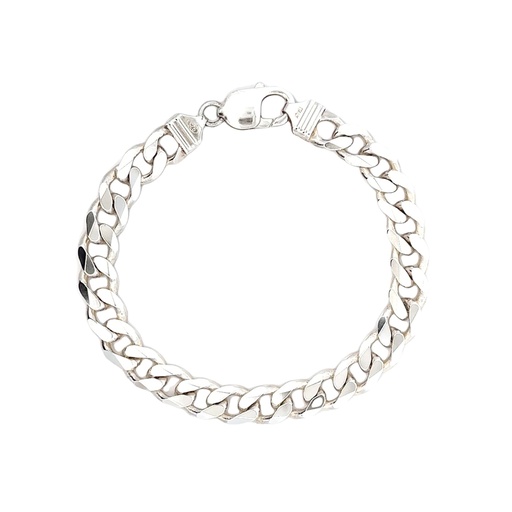 [26072] Sterling Style: Men's Solid Curb Link Bracelet