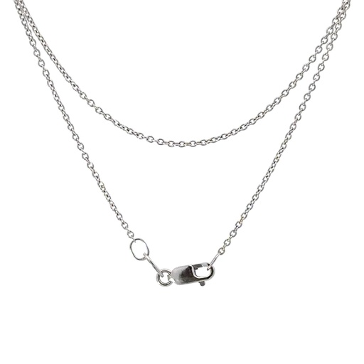 [25850sjc9wCA30/40/9W] Cable Necklace In 9K White Gold 40cm