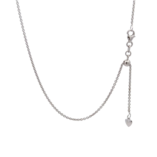 [29762SJC9WNextender] Necklace | Elegance Extended In 9ct White Gold