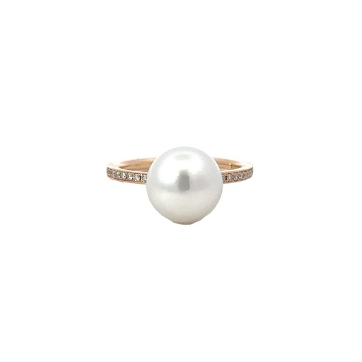 [26621SAU18PRsspdia] South Sea Pearl & Diamond in 18K Rose Gold