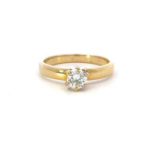 [19162JC18YRdiamond0.49ct] Diamond Ring In 18K Yellow Gold