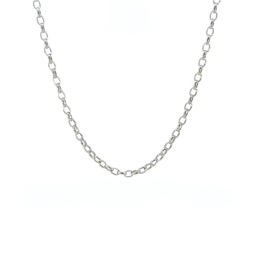 [29765S] Belchor Link Necklace In 9K White Gold