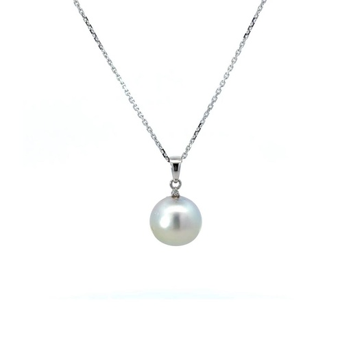[29514JC18WPssp0.01ctdia] South Sea Pearl Pendant With 0.01ct Diamond In 18K