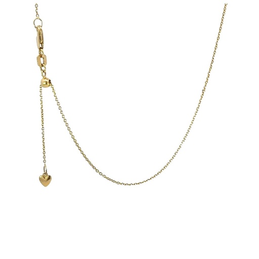 [27199] Extender Chain Necklace | Gleaming 18K Gold 47cm