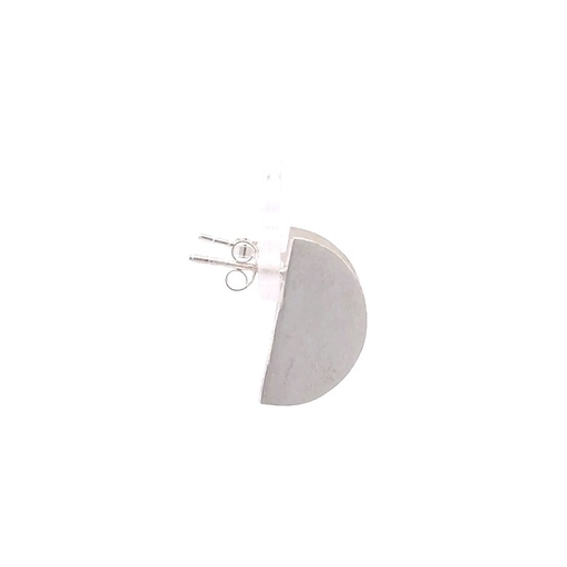 [29439SMWSEHALFMOON] Half Moon Stud Sideways In Sterling Silver