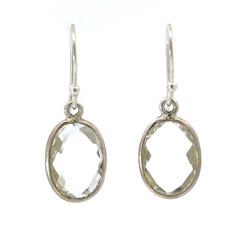 [24029SMWSECLEARQTZ/29025] Clear Quartz Drop Earring In Sterling Silver