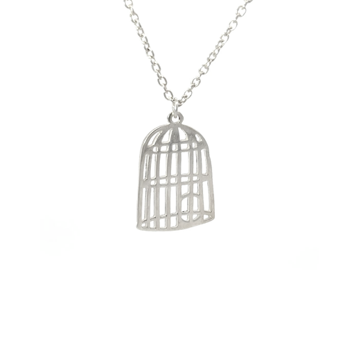 [18911SISPbirdcage] Birdcage Pendant In Sterling Silver