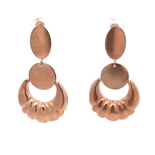 [28549SMWRGPE] Rose Gold Plate Brass Earrings