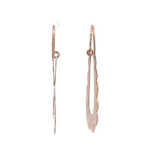 [028633] Rose Gold Plated Sideways Earrings