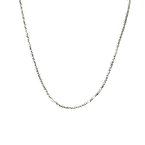 [28289STSNSNAKE2mm] Snake Style Necklace In Sterling Silver 40cm