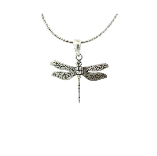 [28993SMWSPDROGONFLY] Dragonfly Pendant In Sterling Silver