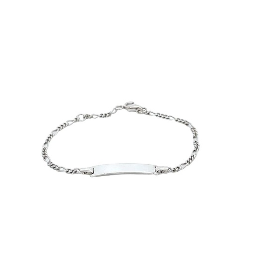[29628SAZSBRNAMEPLATE] Name Plate Baby Bracelet In Sterling Silver