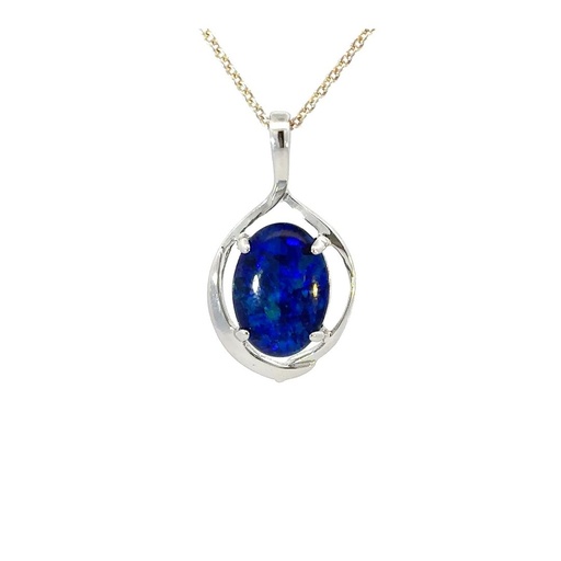 [29357] Triplet Opal Pendant In SIlver