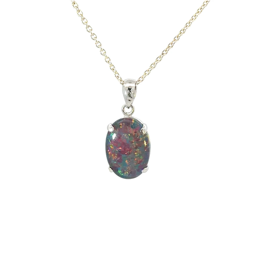 [29352] Opal Pendant | Triplet In Sterling Silver