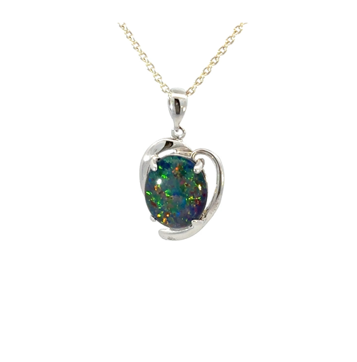 [29347] Opal Pendant | Triplet In Sterling Silver