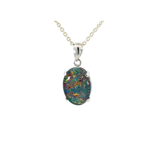 [29354] Opal Pendant | Triplet In Sterling Silver