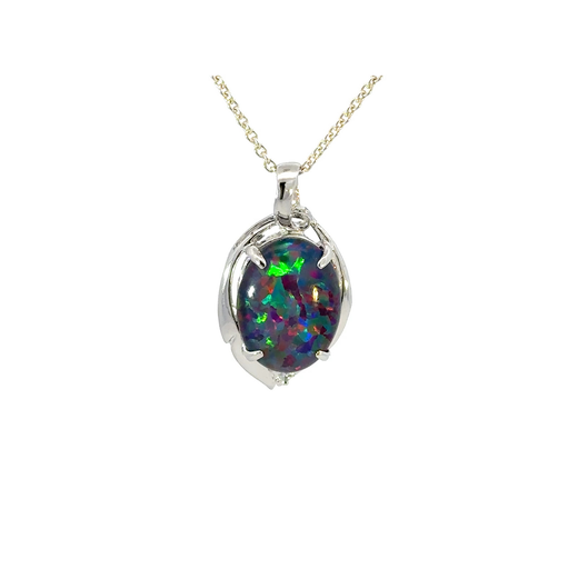 [29356] Opal Pendant | Triplet Opal In Sterling Silver