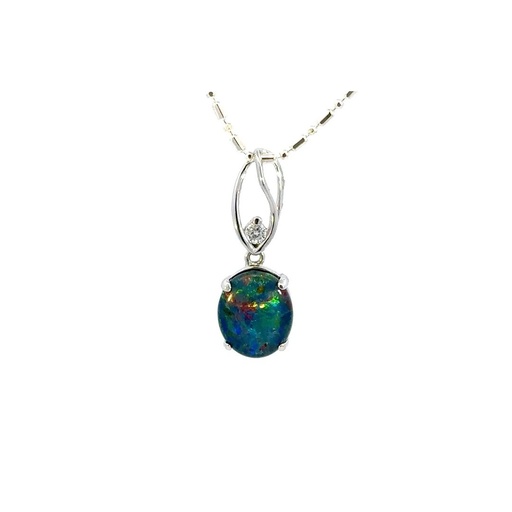[SPGSPtriopalcz] Opal Pendant | Triplet Set In Sterling Silver