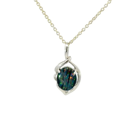 [29345] Opal Pendant | Triplet Set In Sterling Silver