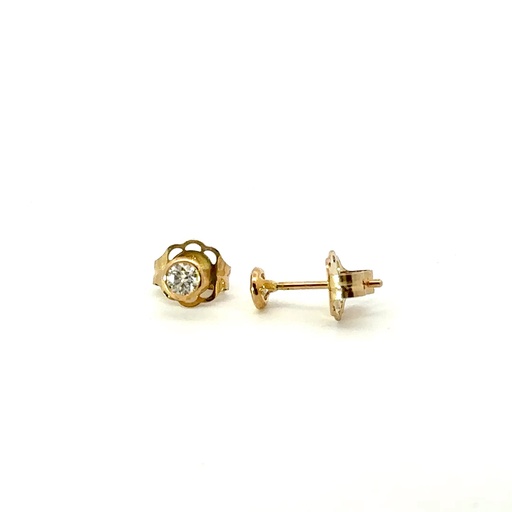 [29590SJC9YE0.20 1115] Diamond 0.20ct Stud Earrings In 9K Yellow Gold