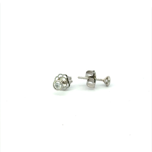 [28288SJC9WEdia0.15] Diamond  0.15ct Stud Earrings Bezel Set In 9K