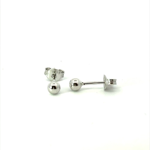 [29600SJCSEballstudhollow] Ball Stud Earrings In Sterling Silver