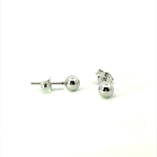 [29601SJCSEballhollowstud] Classic Ball Stud Earrings In Sterling Silver