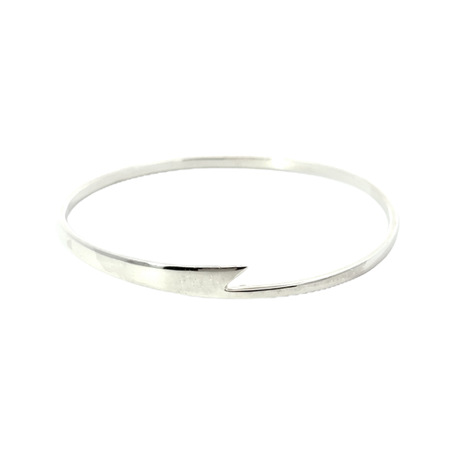 [22338] Lightning Strike Bangle In Sterling Silver